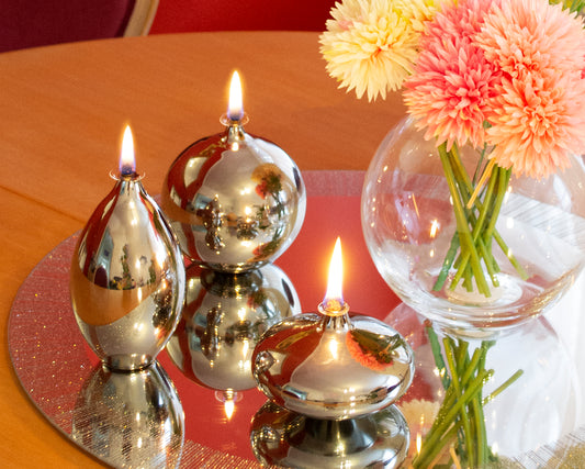 Set of 3 Oil Glass lamp Eden  Opaque