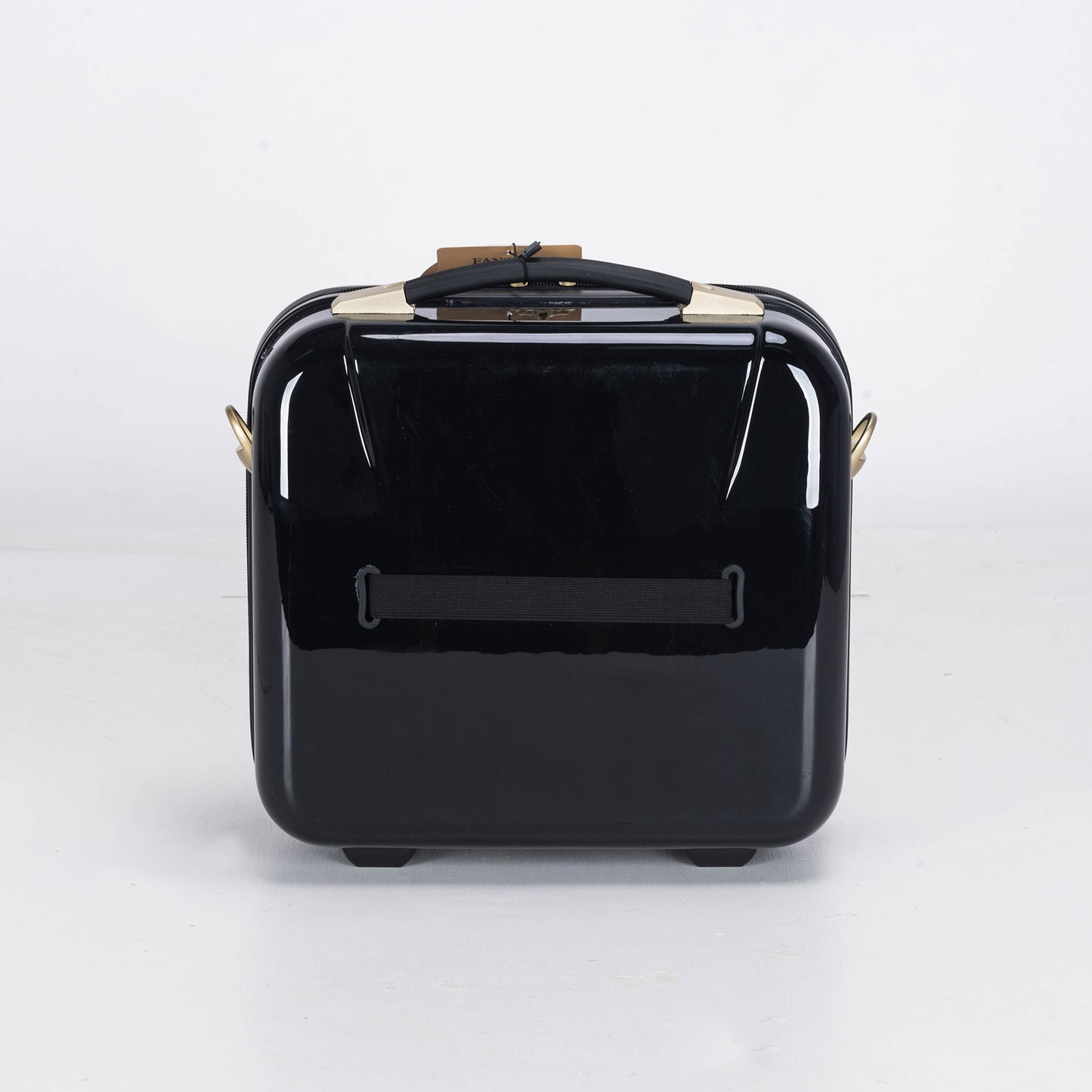 Suitcase Hard Shell with Flowers Black