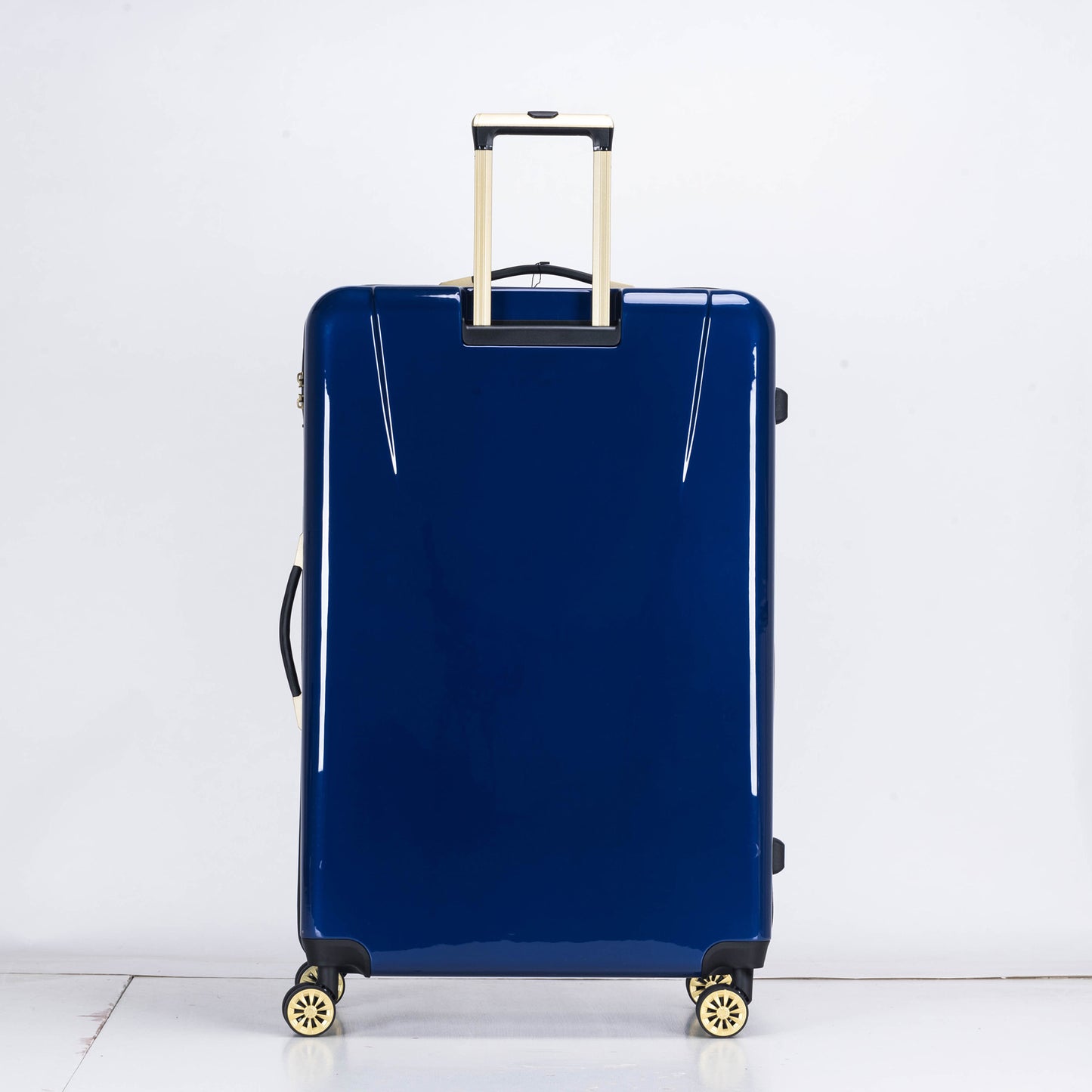 Suitcase Hard Shell with Flowers Navy