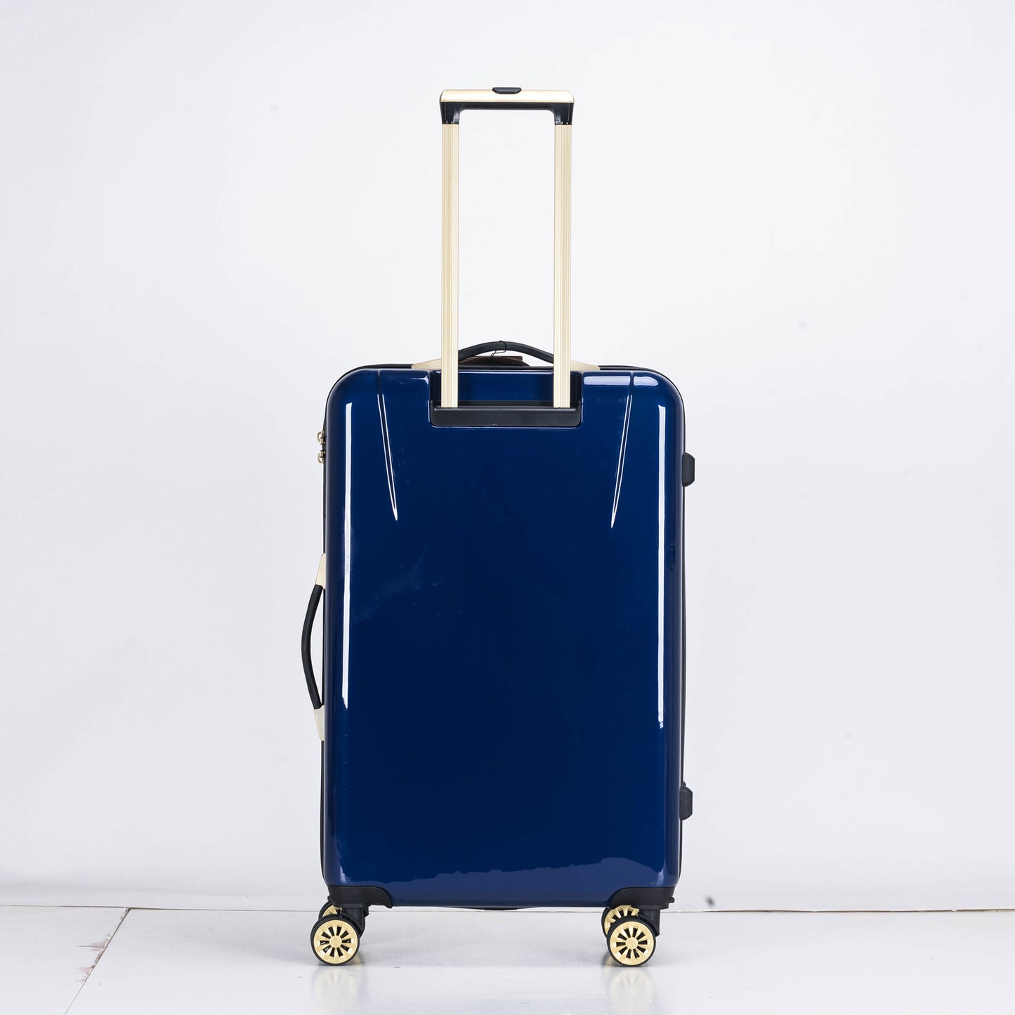 Suitcase Hard Shell with Flowers Navy