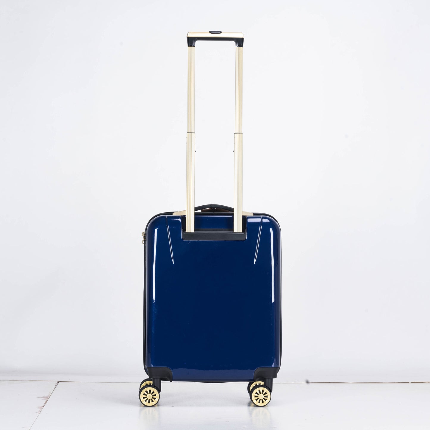 Suitcase Hard Shell with Flowers Navy