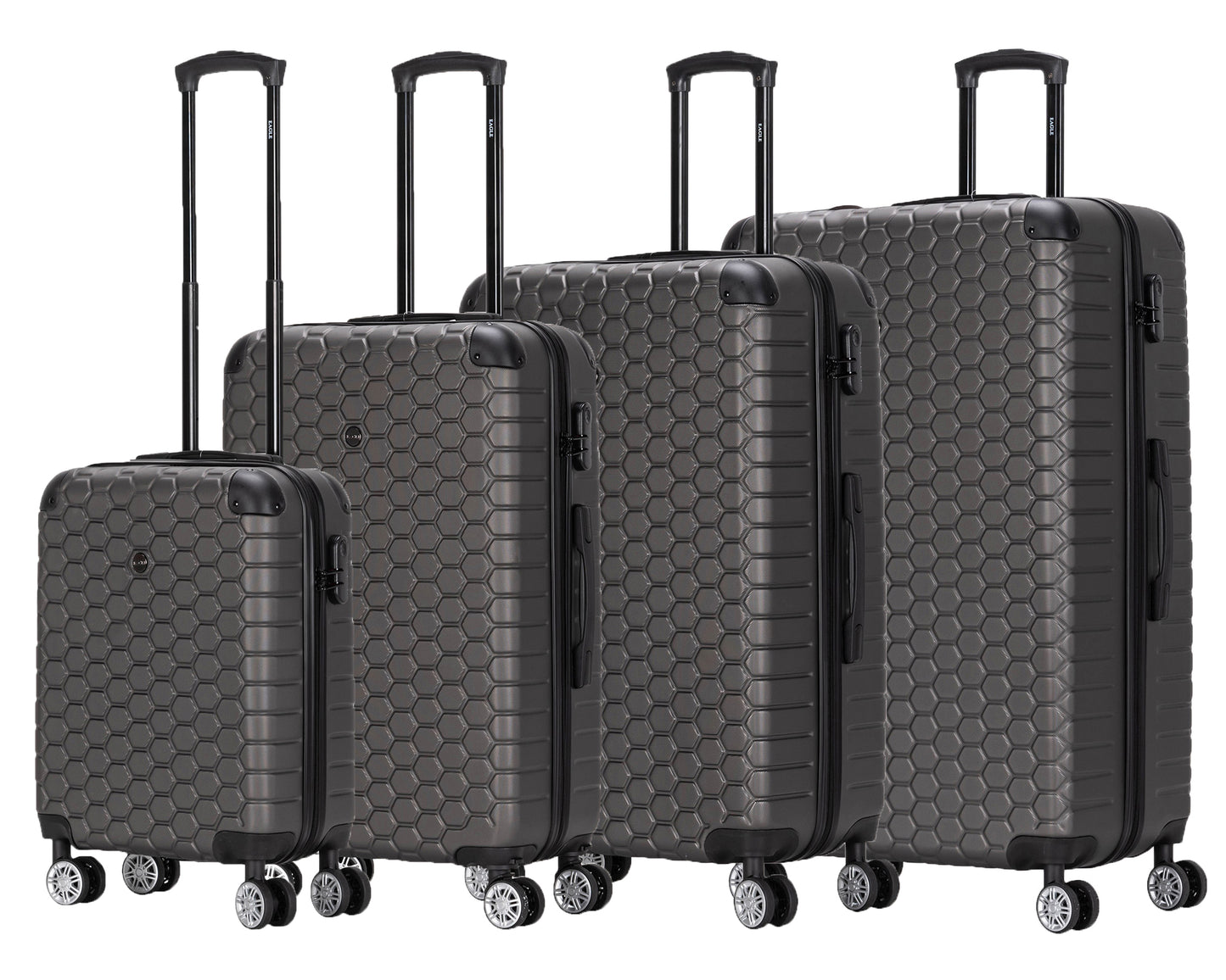 Hexagon ABS Hard Shell Suitcase Dark Grey