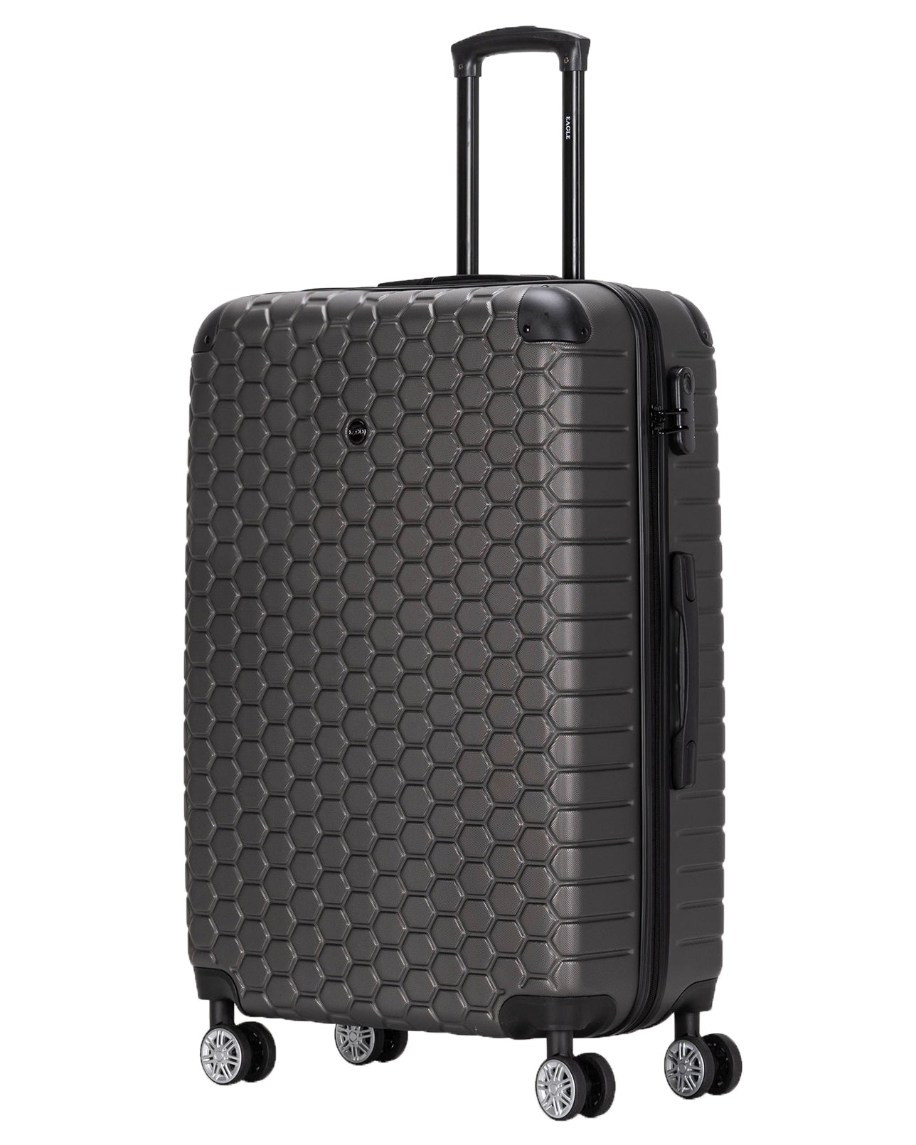 Hexagon ABS Hard Shell Suitcase Dark Grey