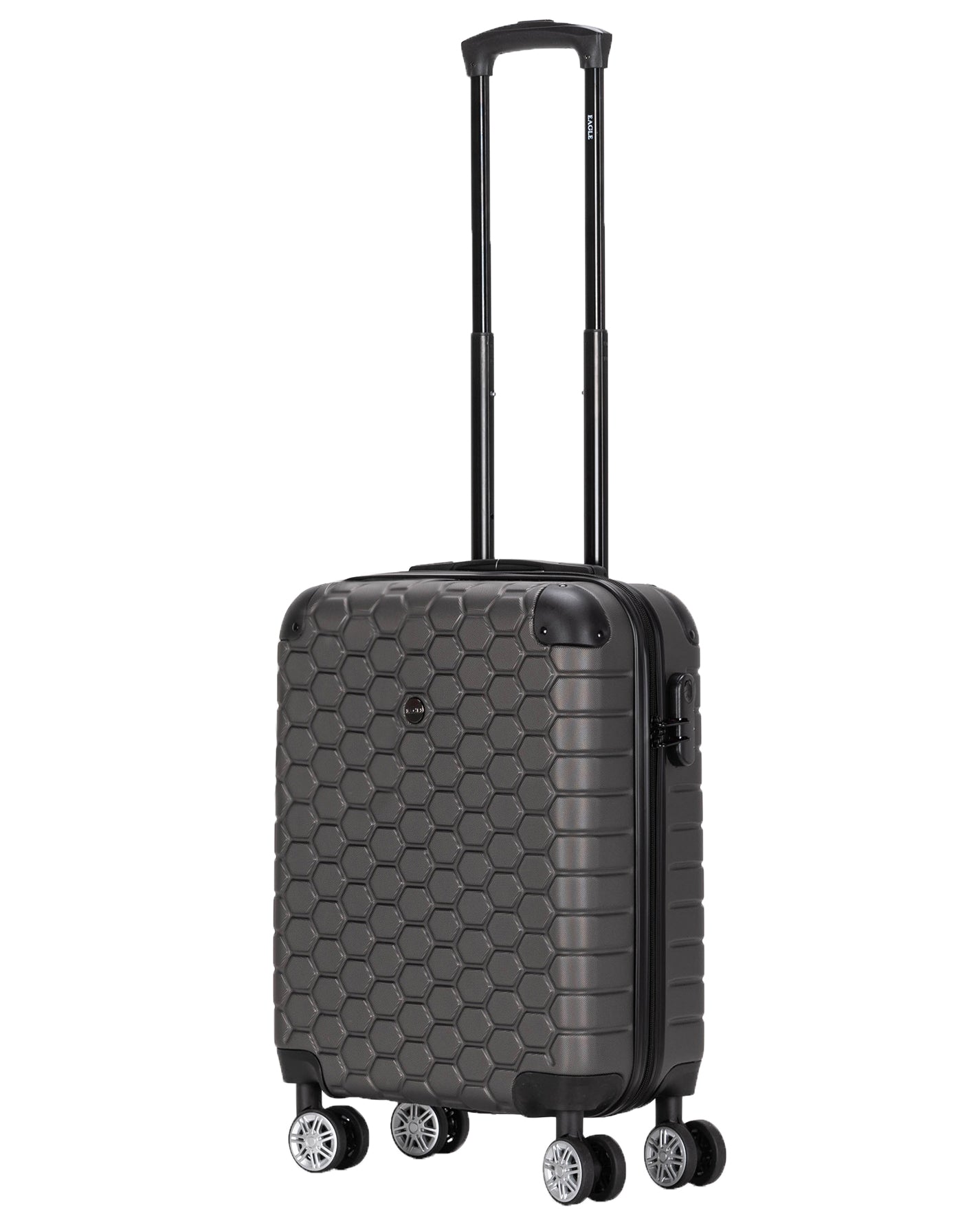 Hexagon ABS Hard Shell Suitcase Dark Grey