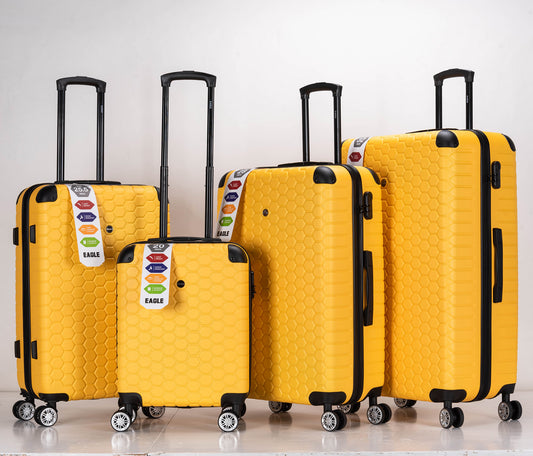 Hexagon ABS Hard Shell Suitcase Yellow