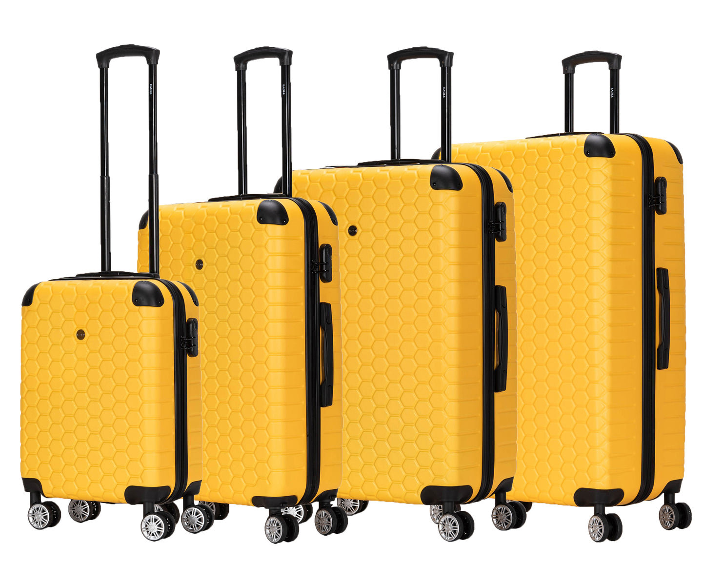 Hexagon ABS Hard Shell Suitcase Yellow