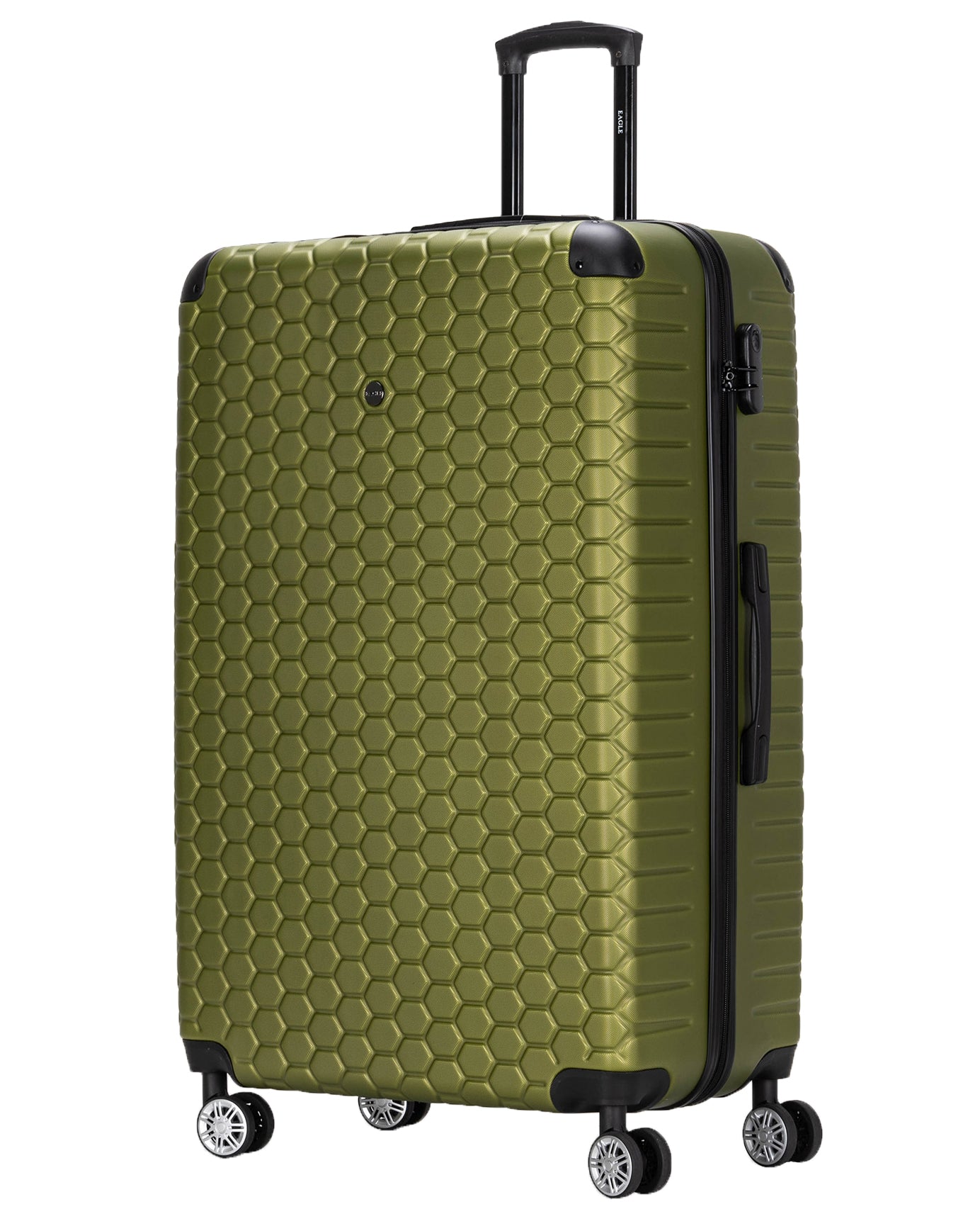 Hexagon ABS Hard Shell Suitcase Green