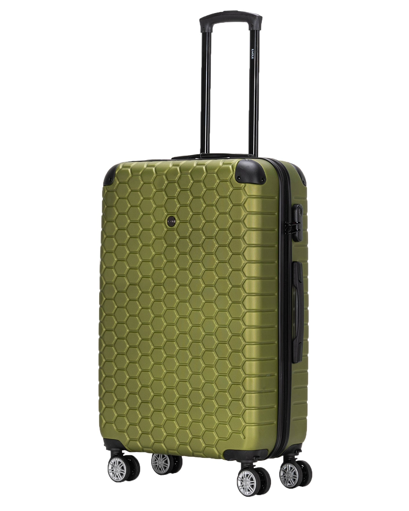Hexagon ABS Hard Shell Suitcase Green