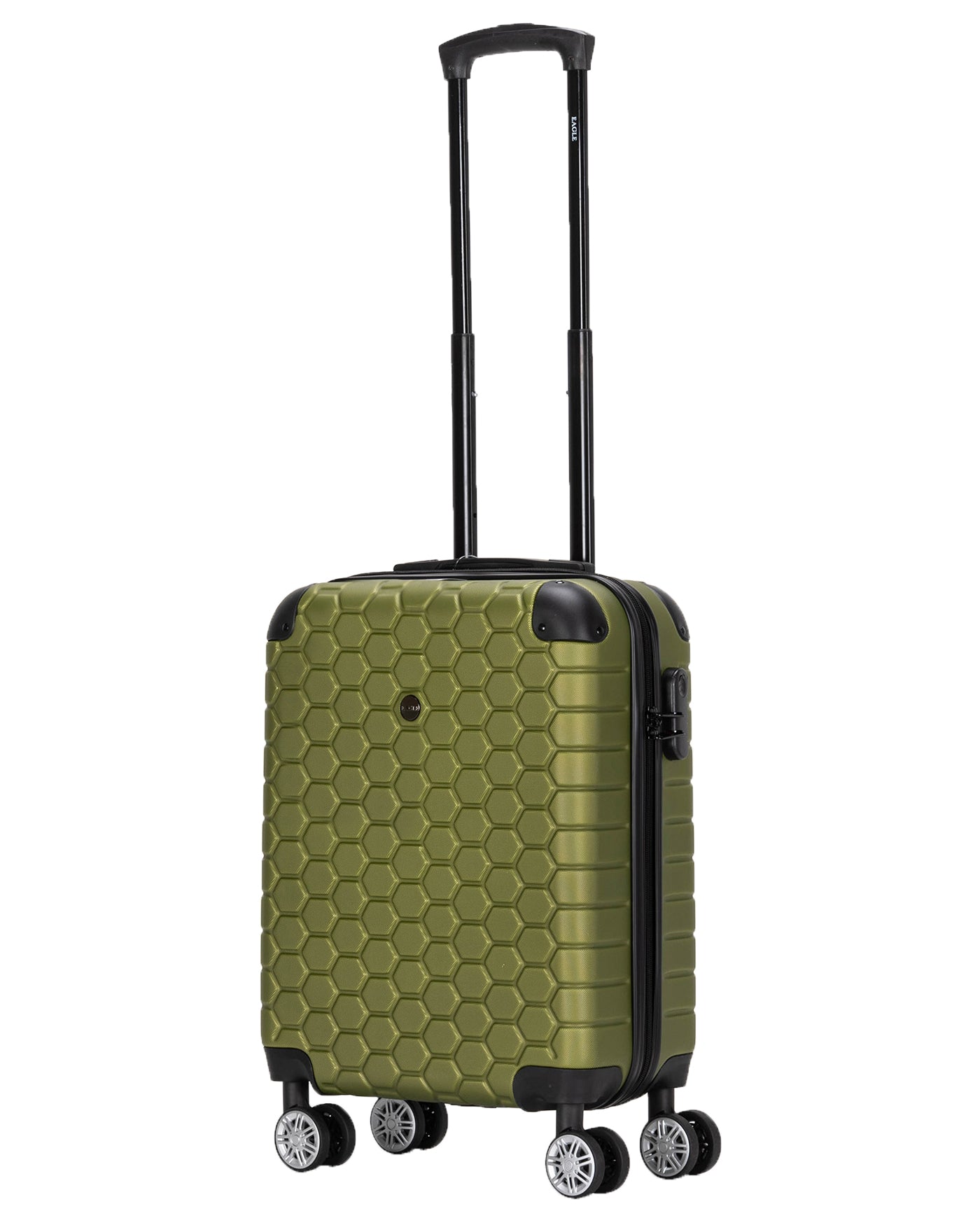Hexagon ABS Hard Shell Suitcase Green