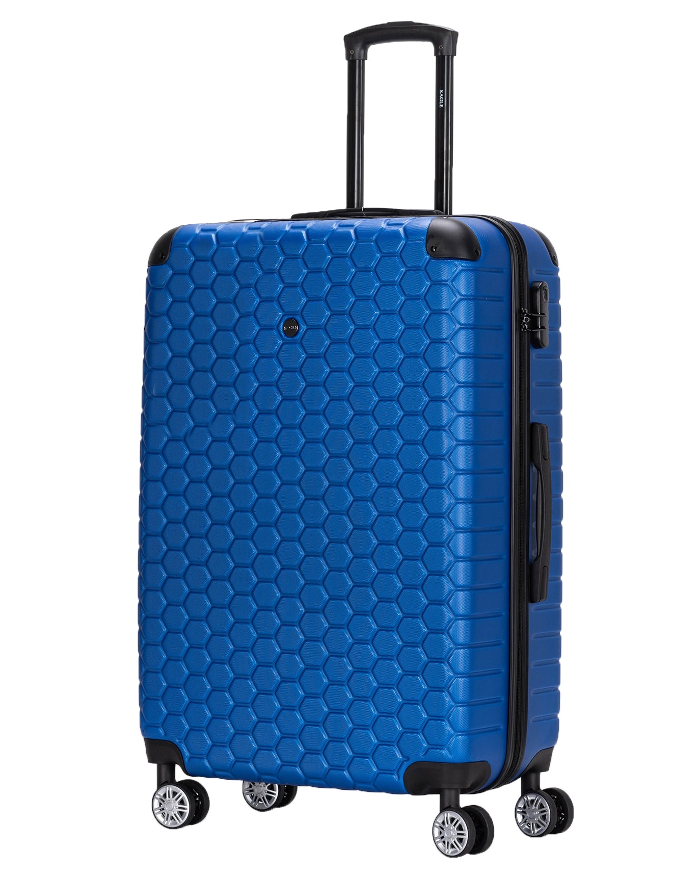 Hexagon ABS Hard Shell Suitcase Blue