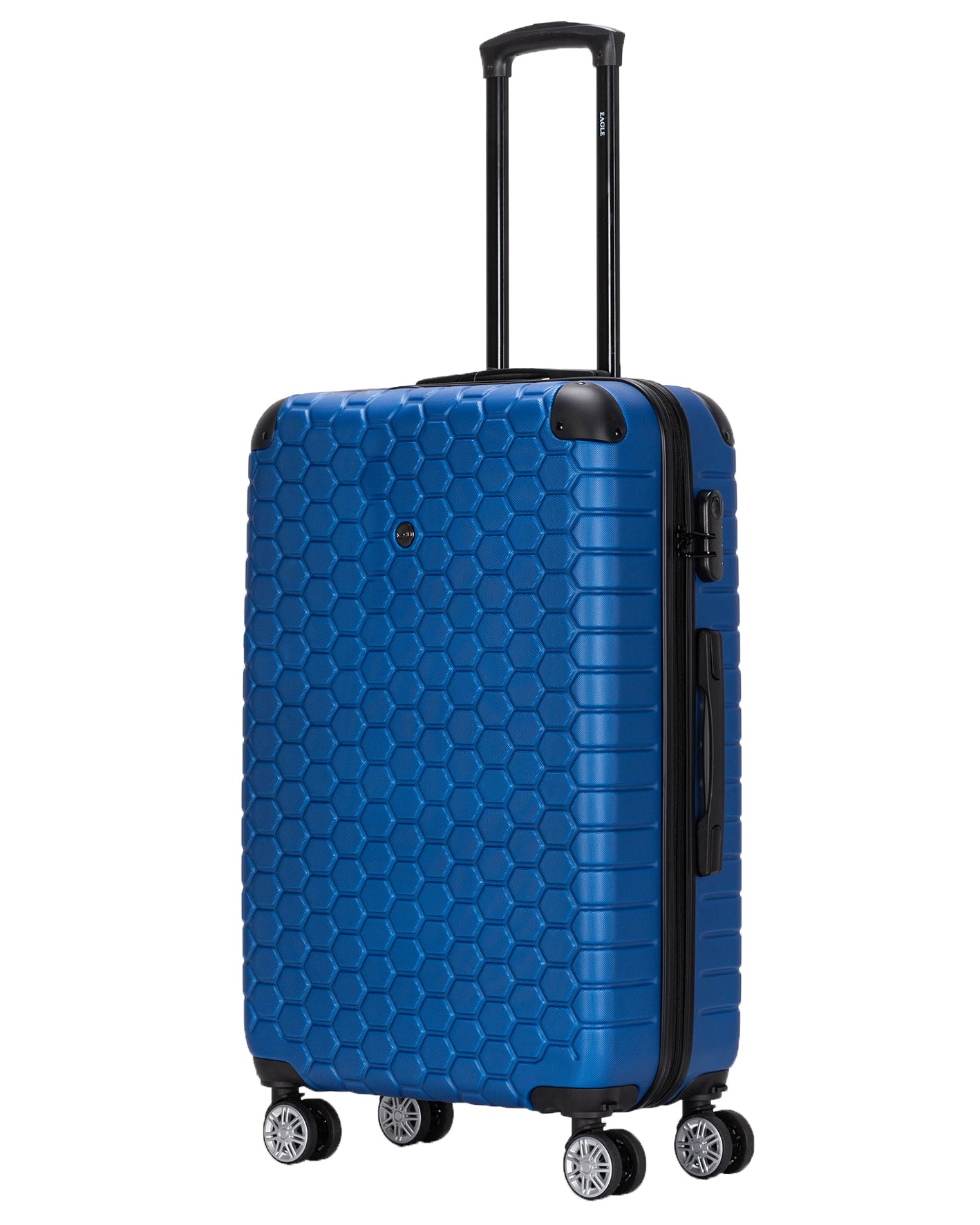 Hexagon ABS Hard Shell Suitcase Blue