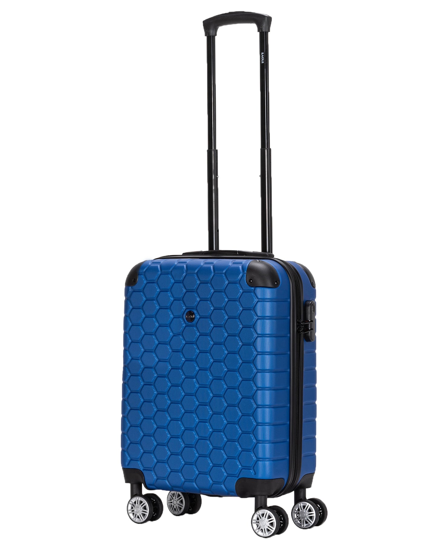 Hexagon ABS Hard Shell Suitcase Blue