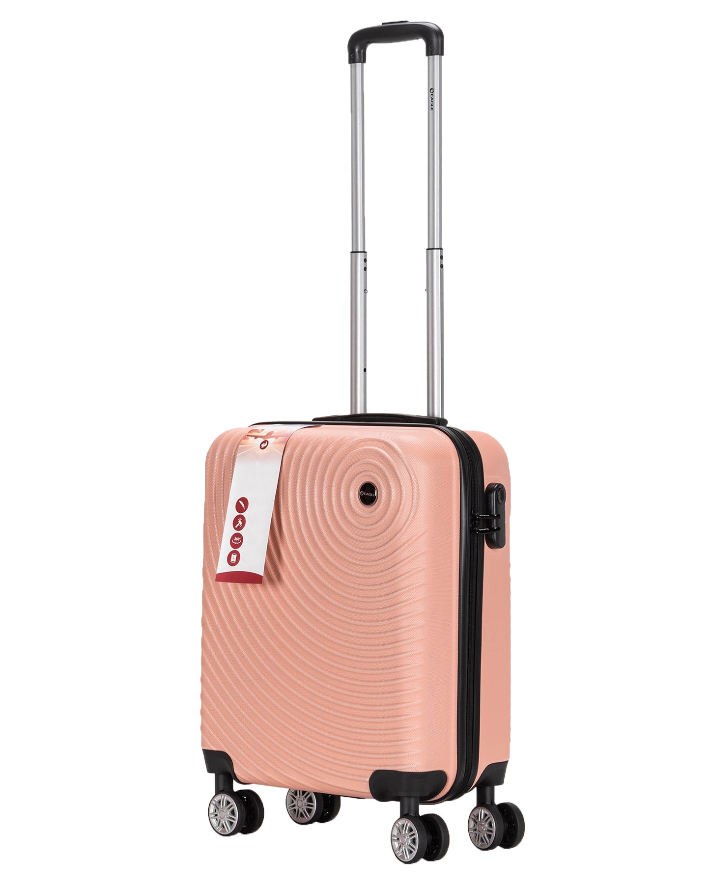 Circle ABS Hard Shell Suitcase Peach