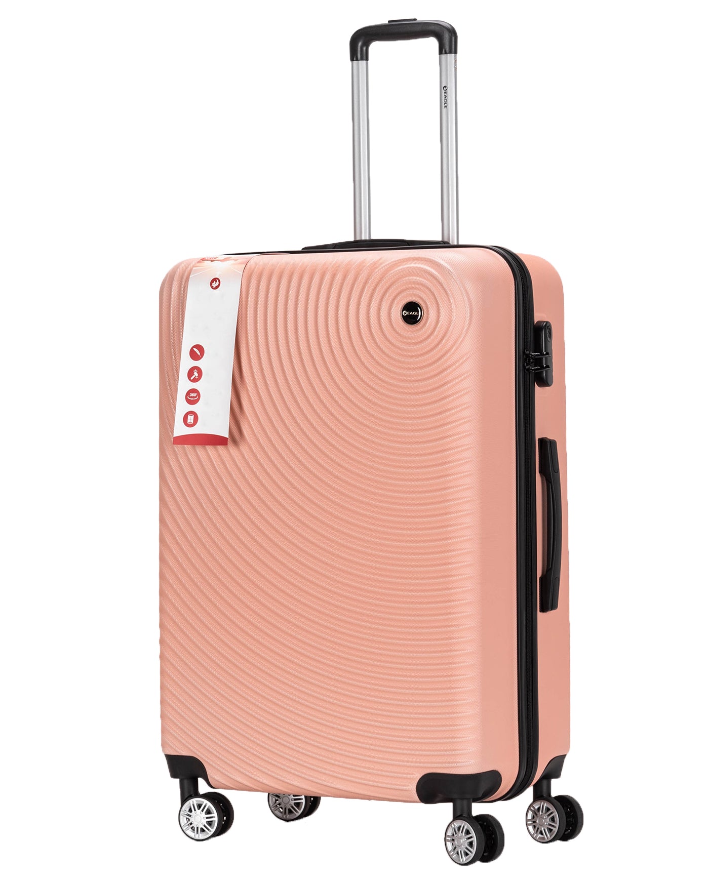 Circle ABS Hard Shell Suitcase Peach