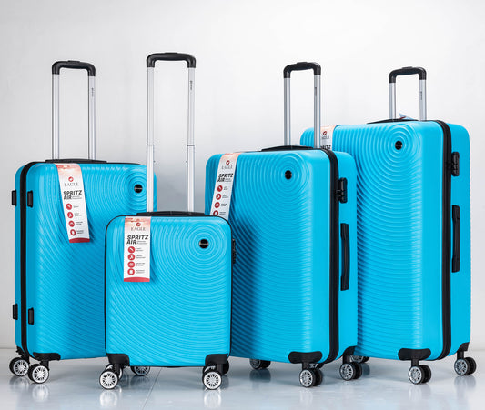 Circle ABS Hard Shell Suitcase Sky Blue