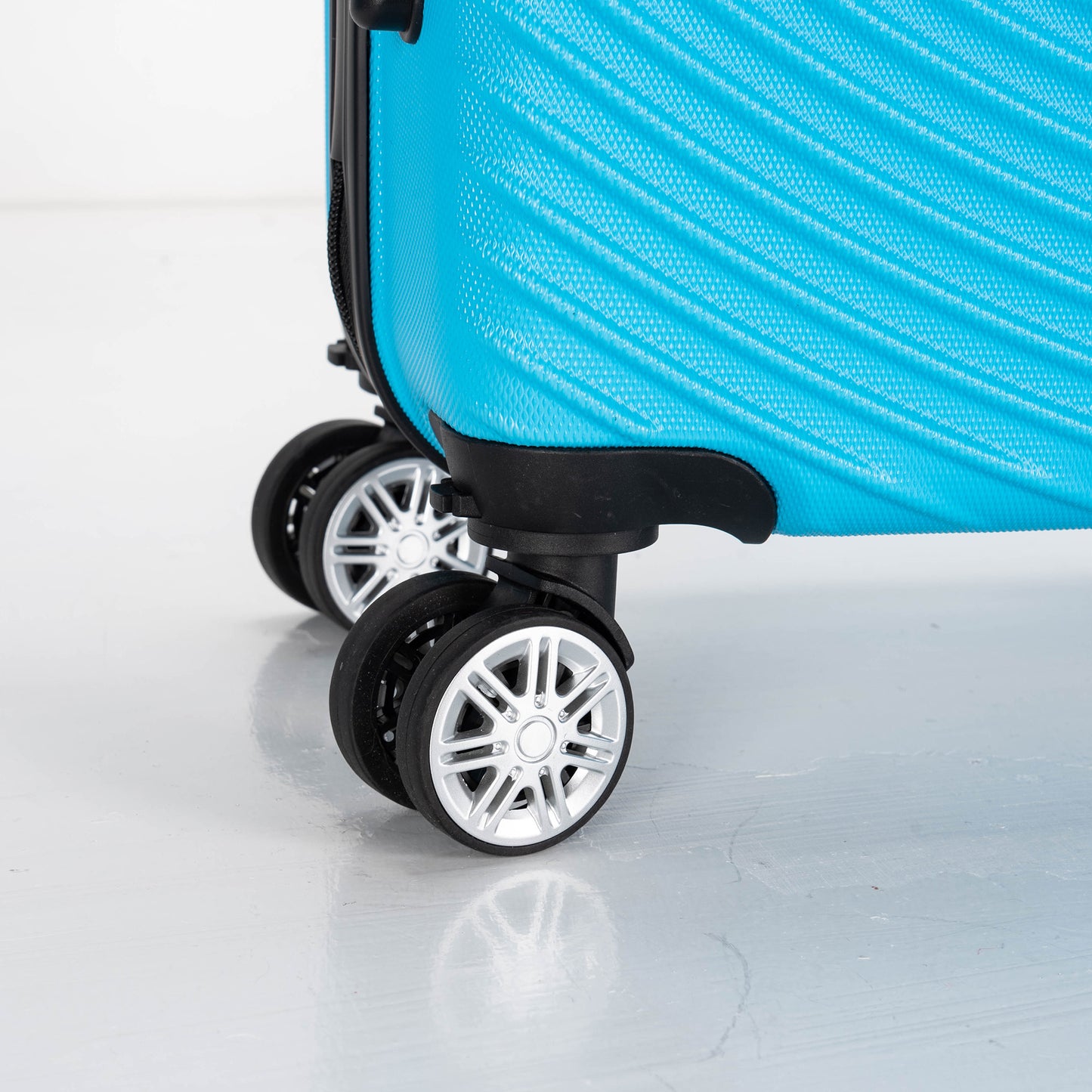 Circle ABS Hard Shell Suitcase Sky Blue