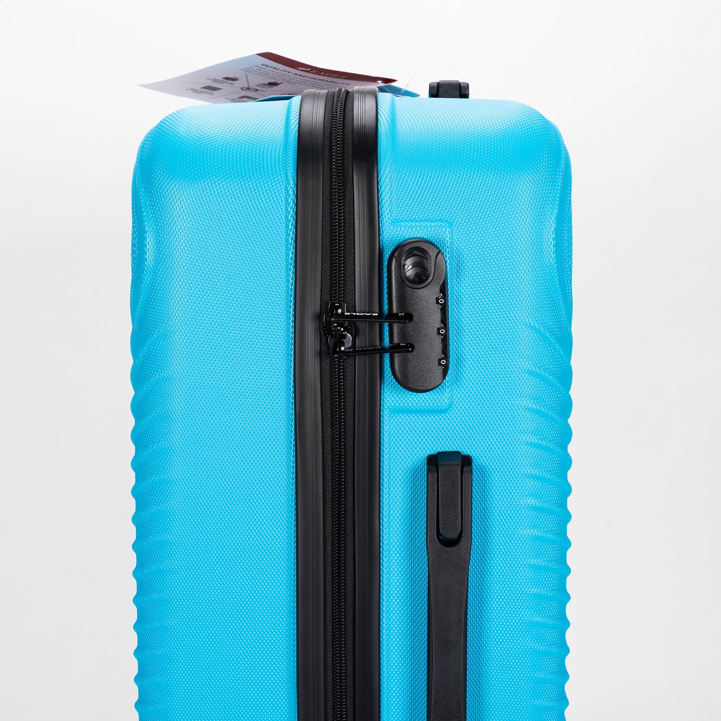 Circle ABS Hard Shell Suitcase Sky Blue