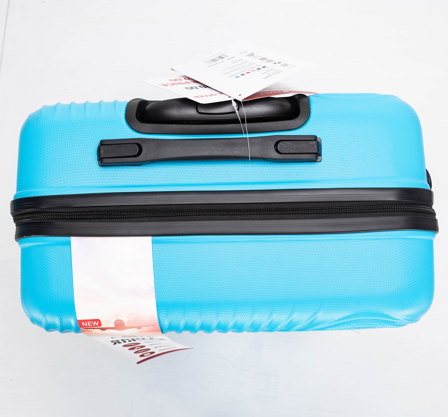 Circle ABS Hard Shell Suitcase Sky Blue