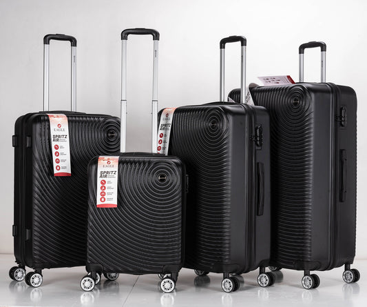 Circle ABS Hard Shell Suitcase Black