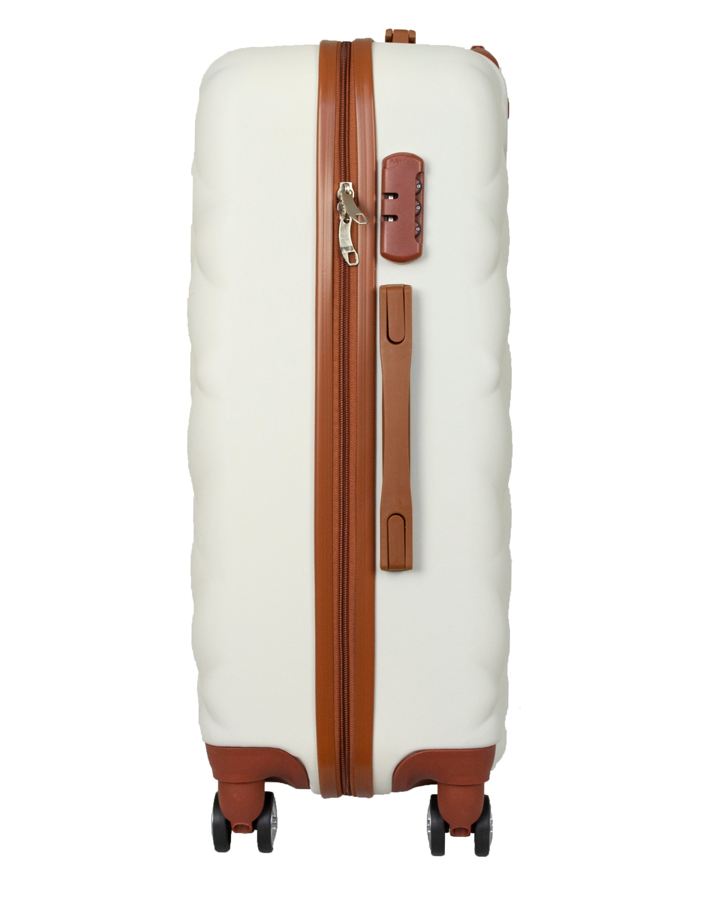 Hard Shell Luggage with 4 Spinner Wheels, Ivory