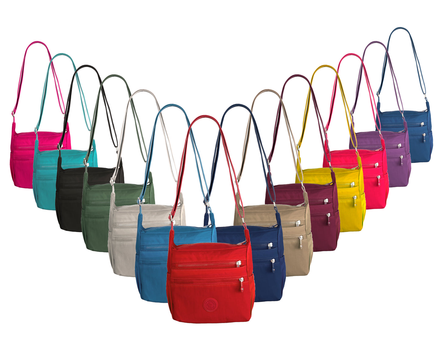 Nylon Cross-body Bag - Plain Colours