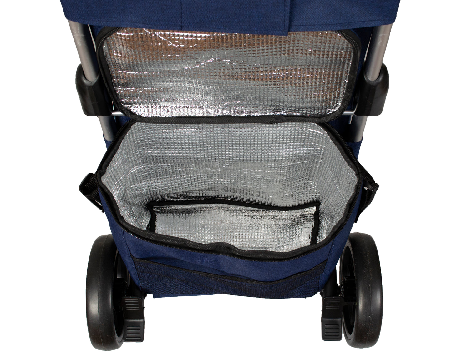 Aluminium Shopping Trolley with Spinner Wheel and Cool Bag