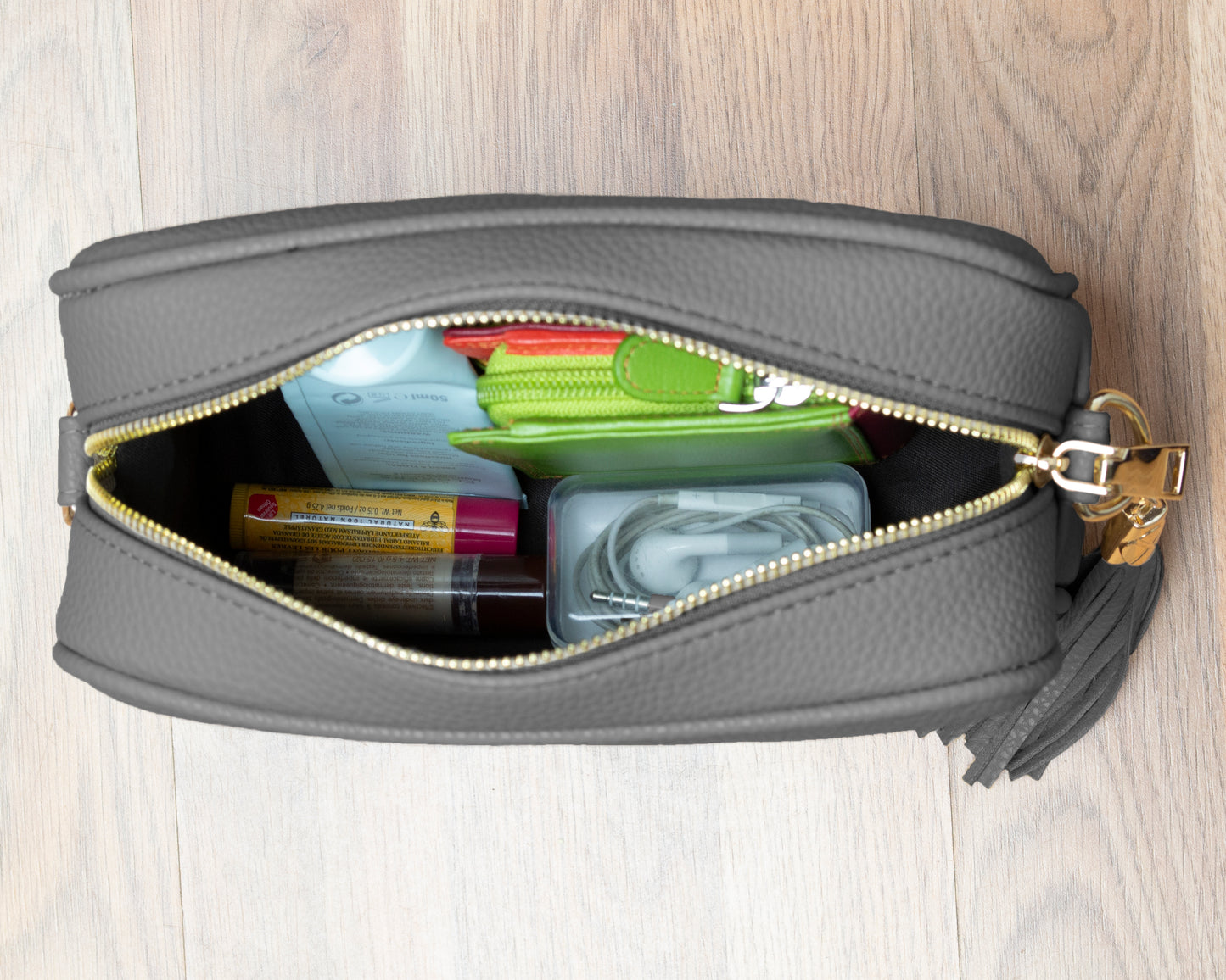 2 Straps Camera Bag with Leopard Pattern Strap