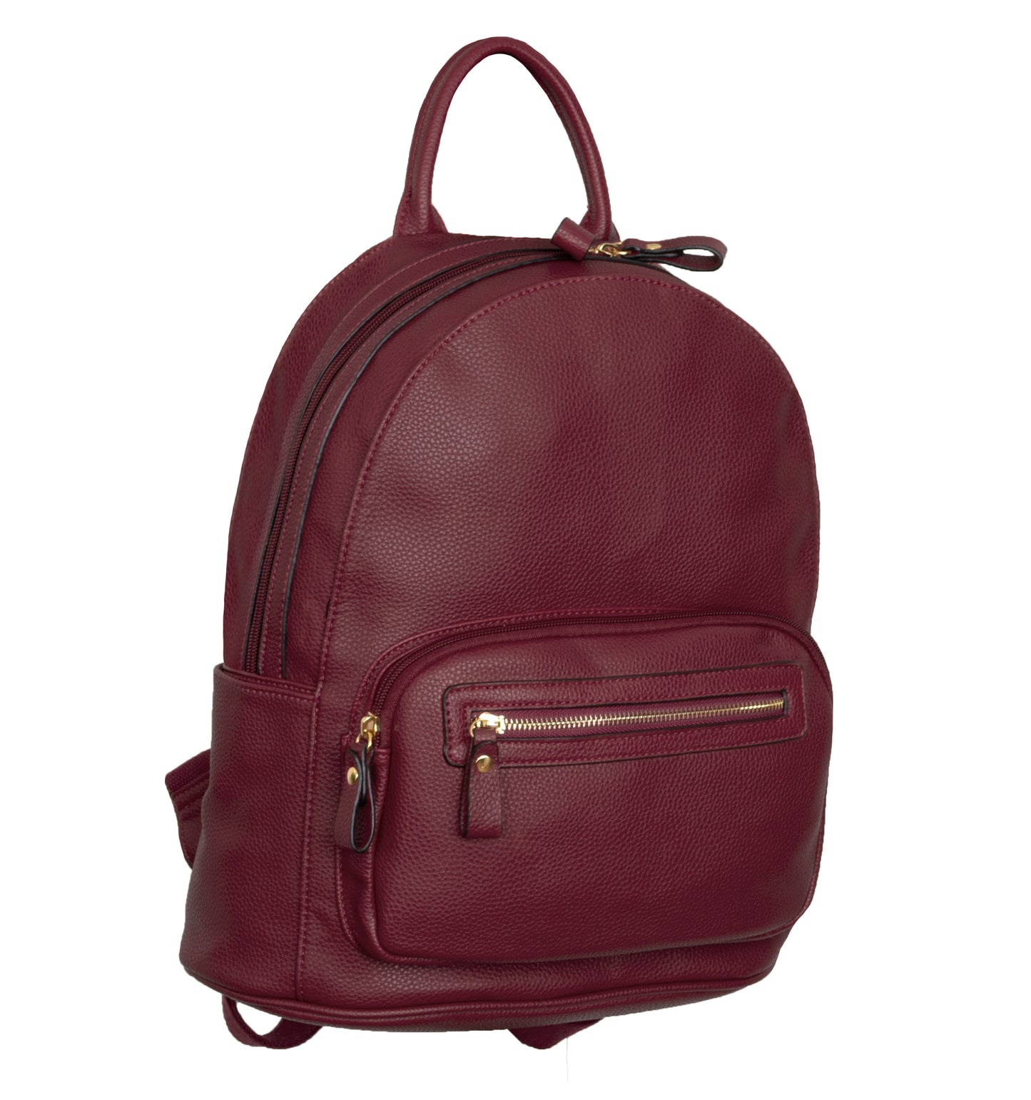 Large Faux Leather Backpack