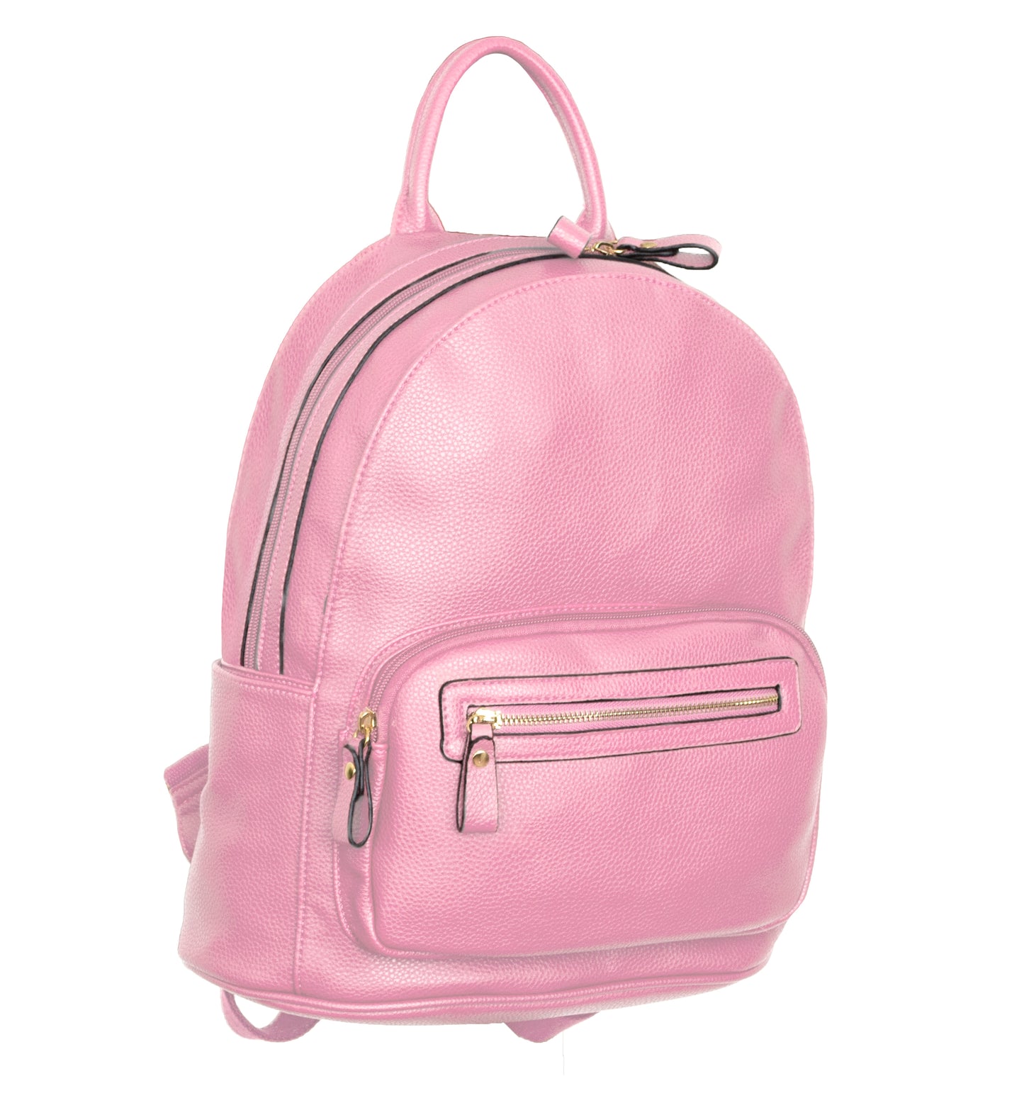 Large Faux Leather Backpack