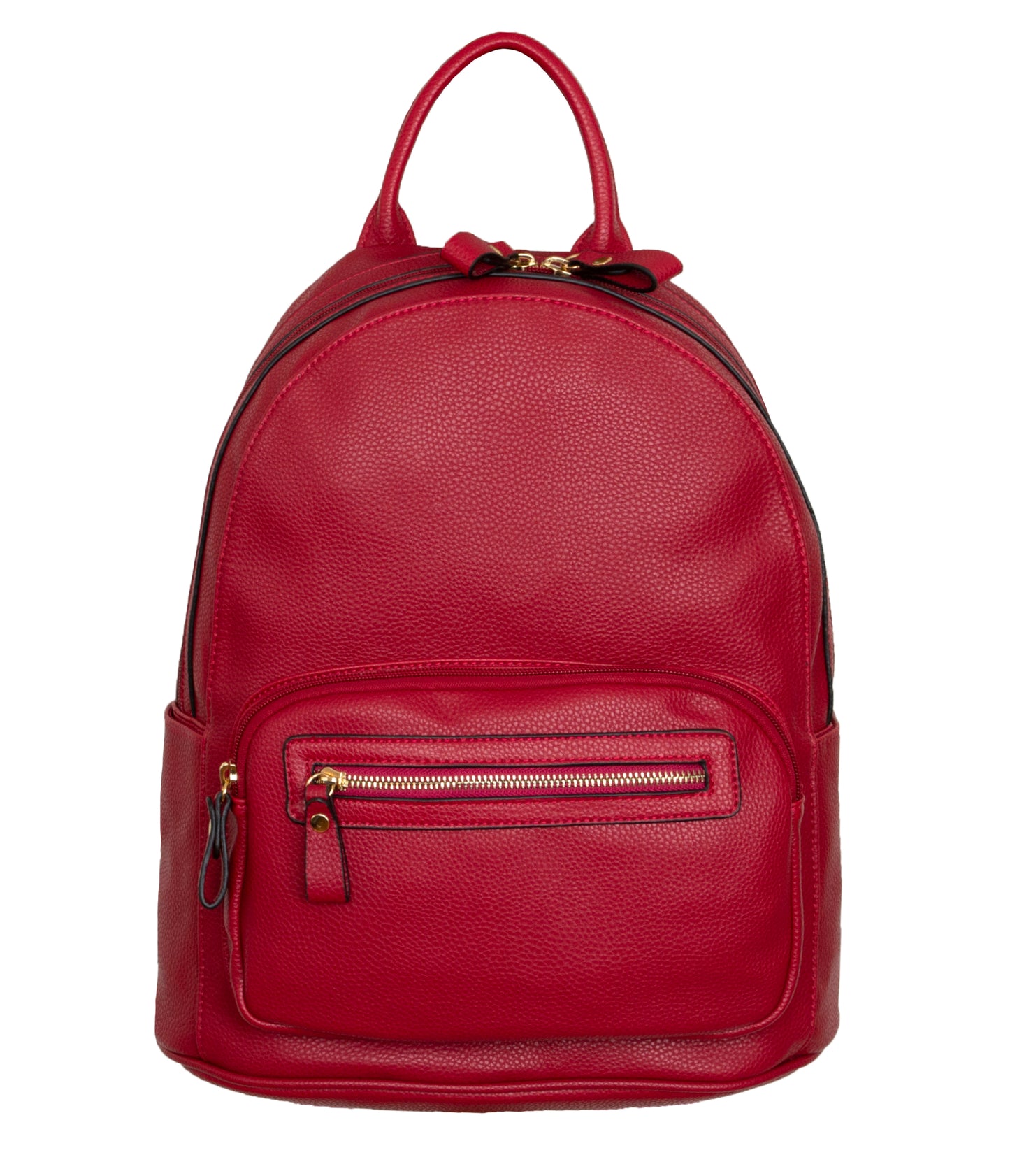 Large Faux Leather Backpack
