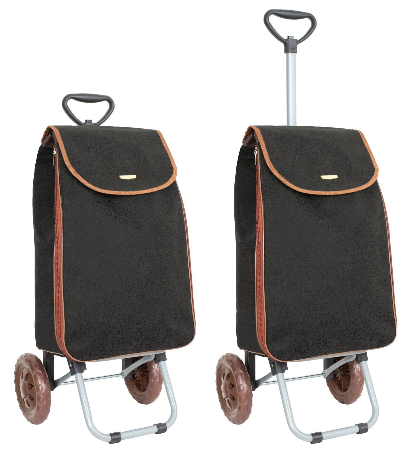 Shopping Trolley with Telescopic Handle and Extendable Bag 40L