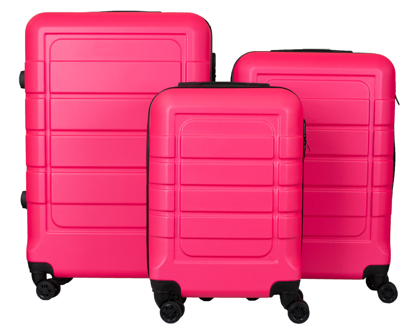 Hard Shell Suitcase with 4 Spinner Wheels, Hot Pink