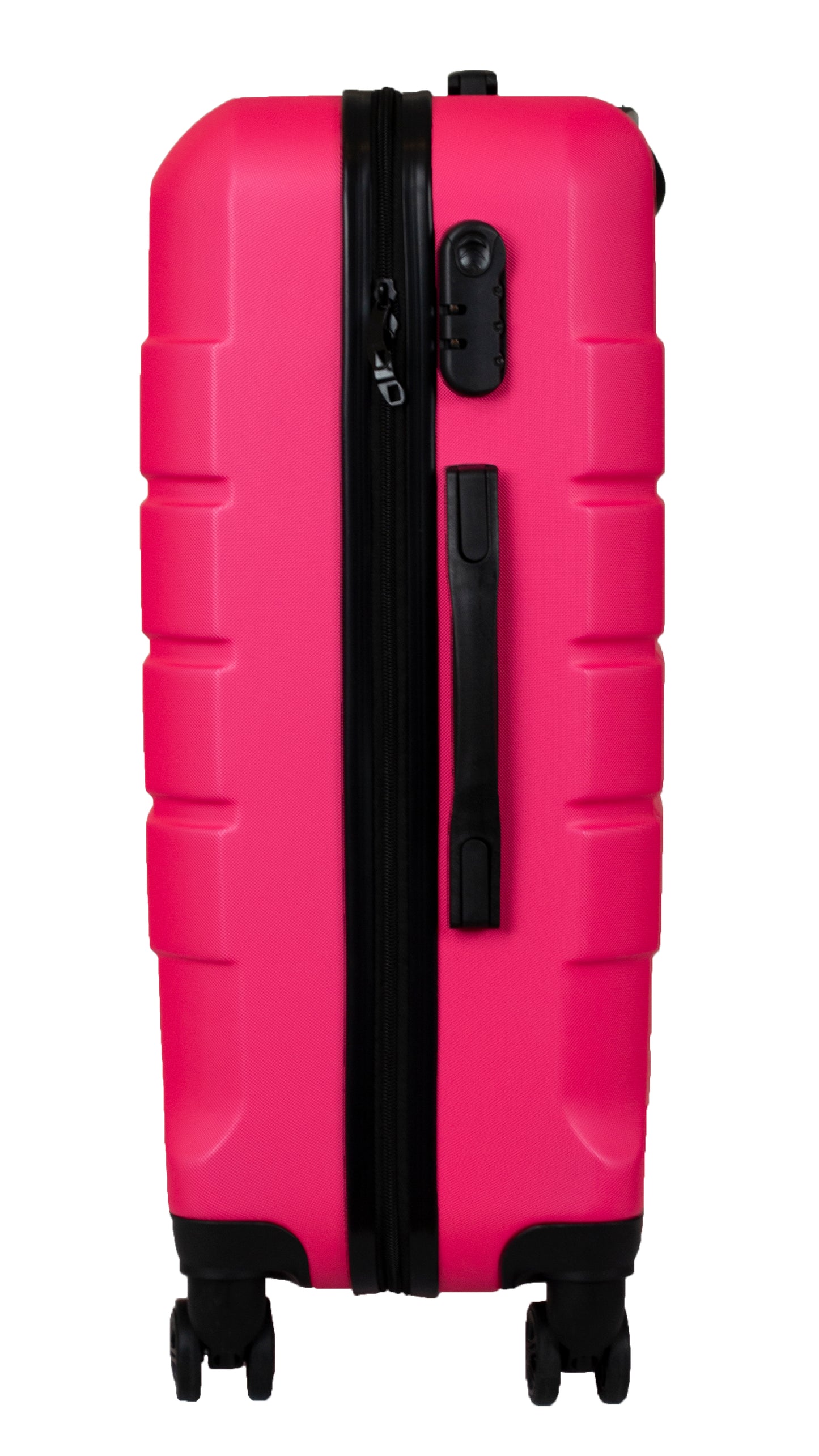 Hard Shell Suitcase with 4 Spinner Wheels, Hot Pink