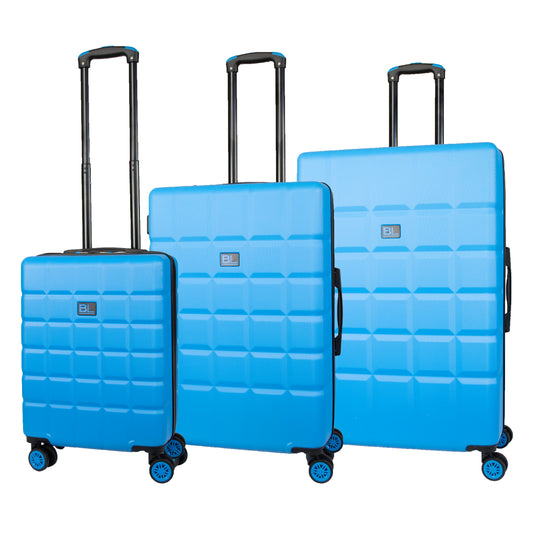 Hard Shell Luggage with 4 Spinner Wheels, Blue
