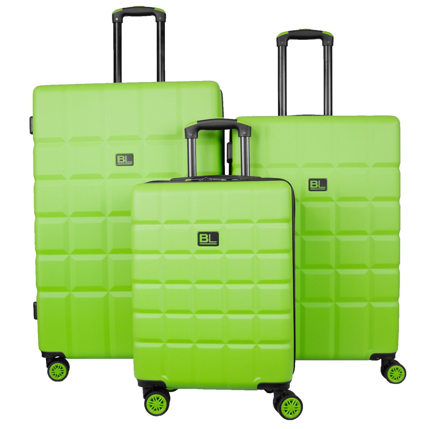 Hard Shell Luggage with 4 Spinner Wheels, Green