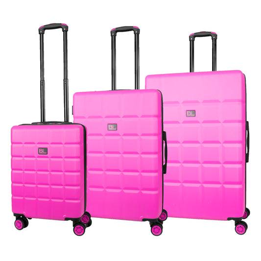 Hard Shell Luggage with 4 Spinner Wheels, Pink