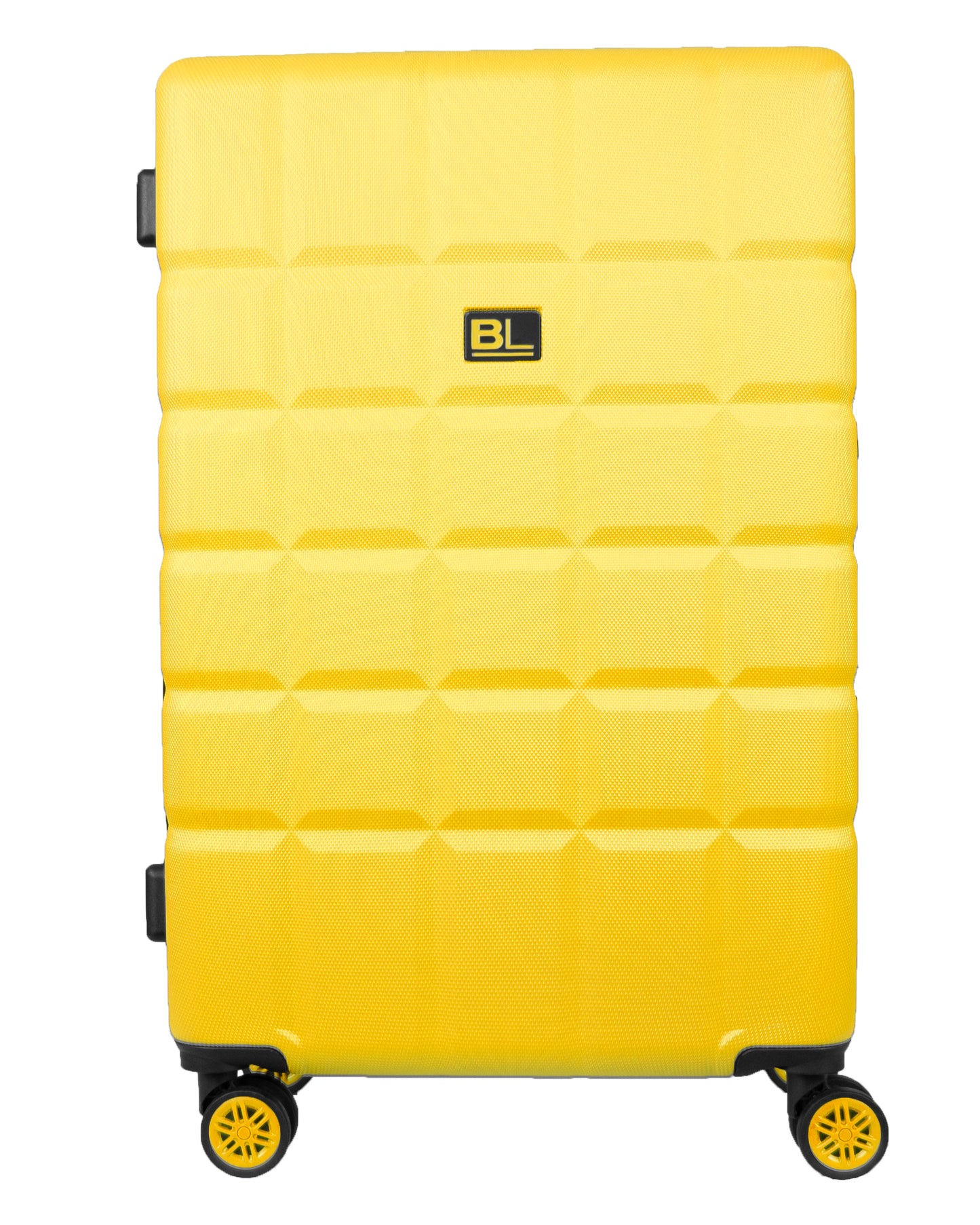 Hard Shell Luggage with 4 Spinner Wheels, Yellow