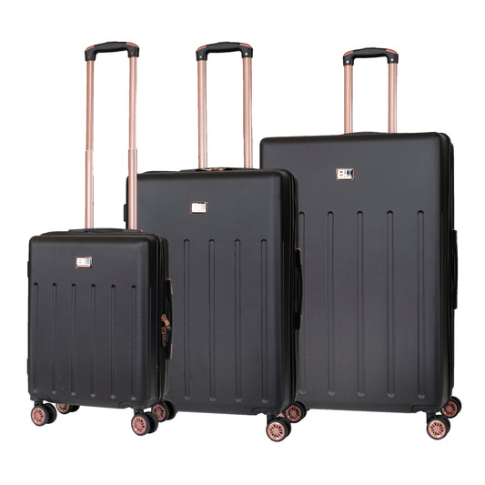 Hard Shell Suitcase with 4 Spinner Wheels, Black