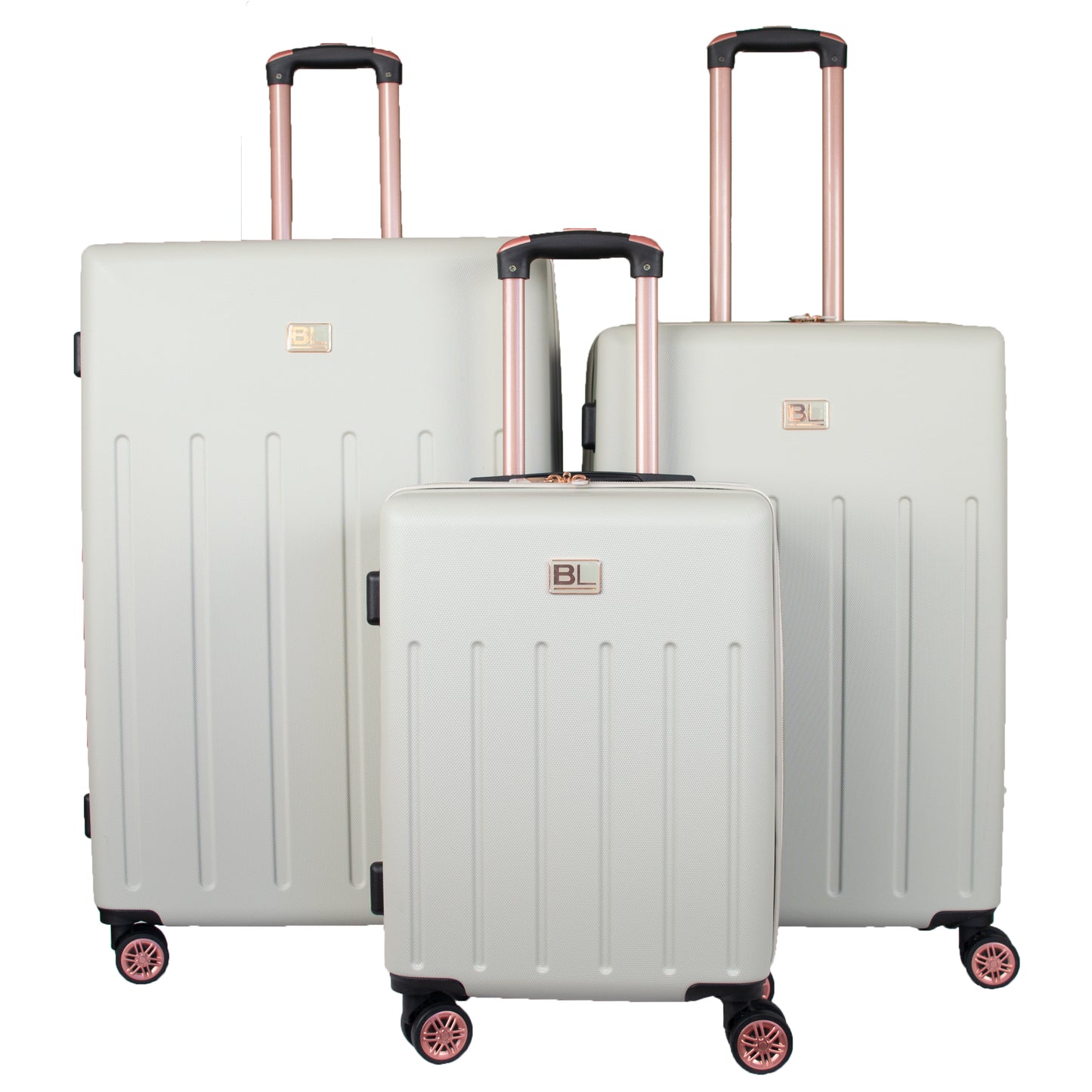 Hard Shell Suitcase with 4 Spinner Wheels, Champaigne