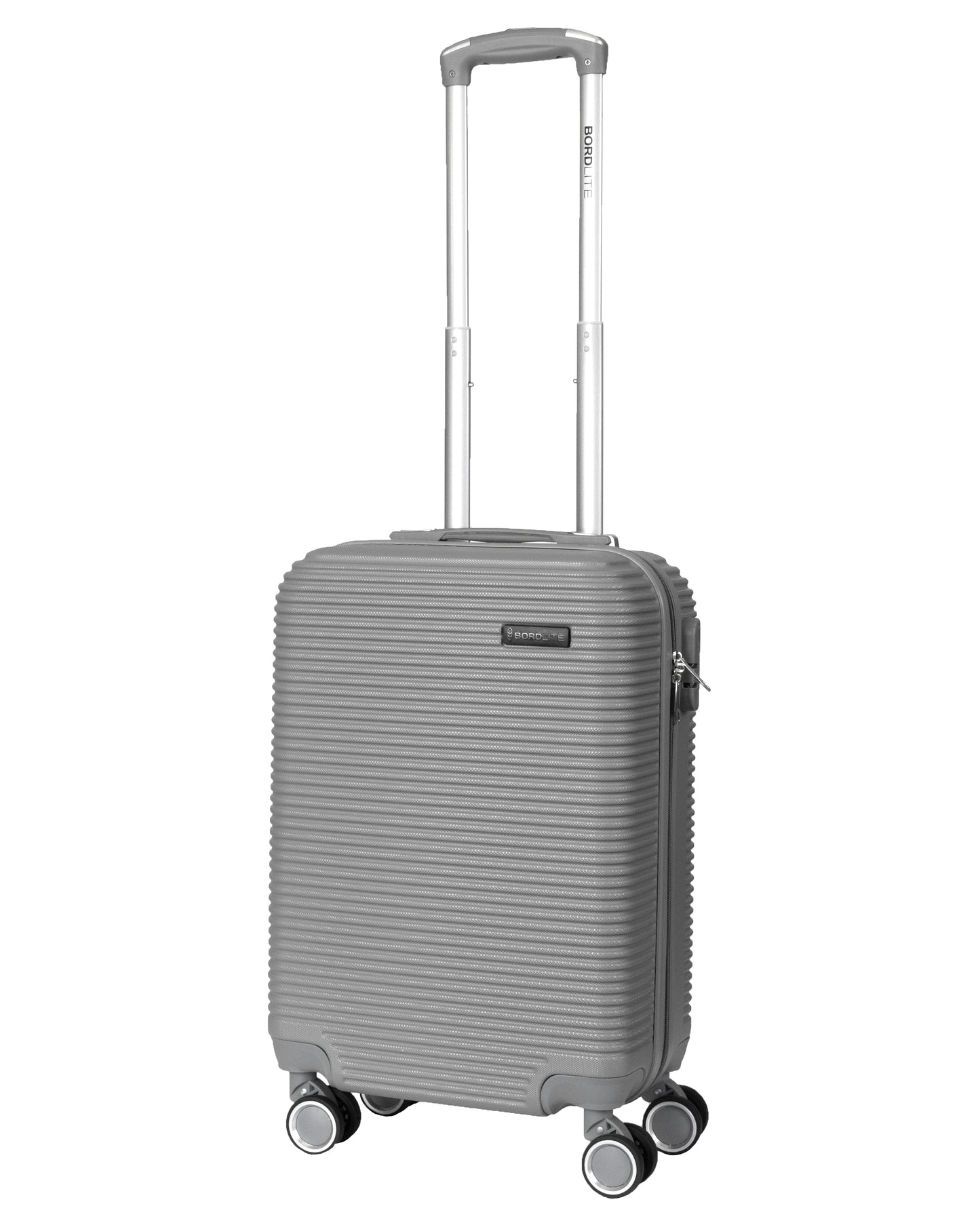 Hard Shell ABS Suitcase With Combination Lock 4 Wheels Light Grey