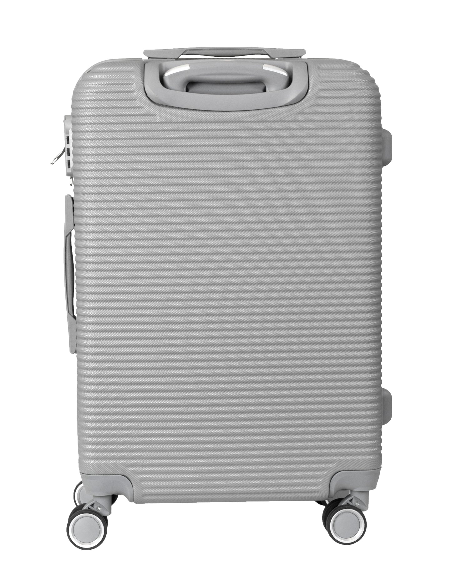 Hard Shell ABS Suitcase With Combination Lock 4 Wheels Light Grey