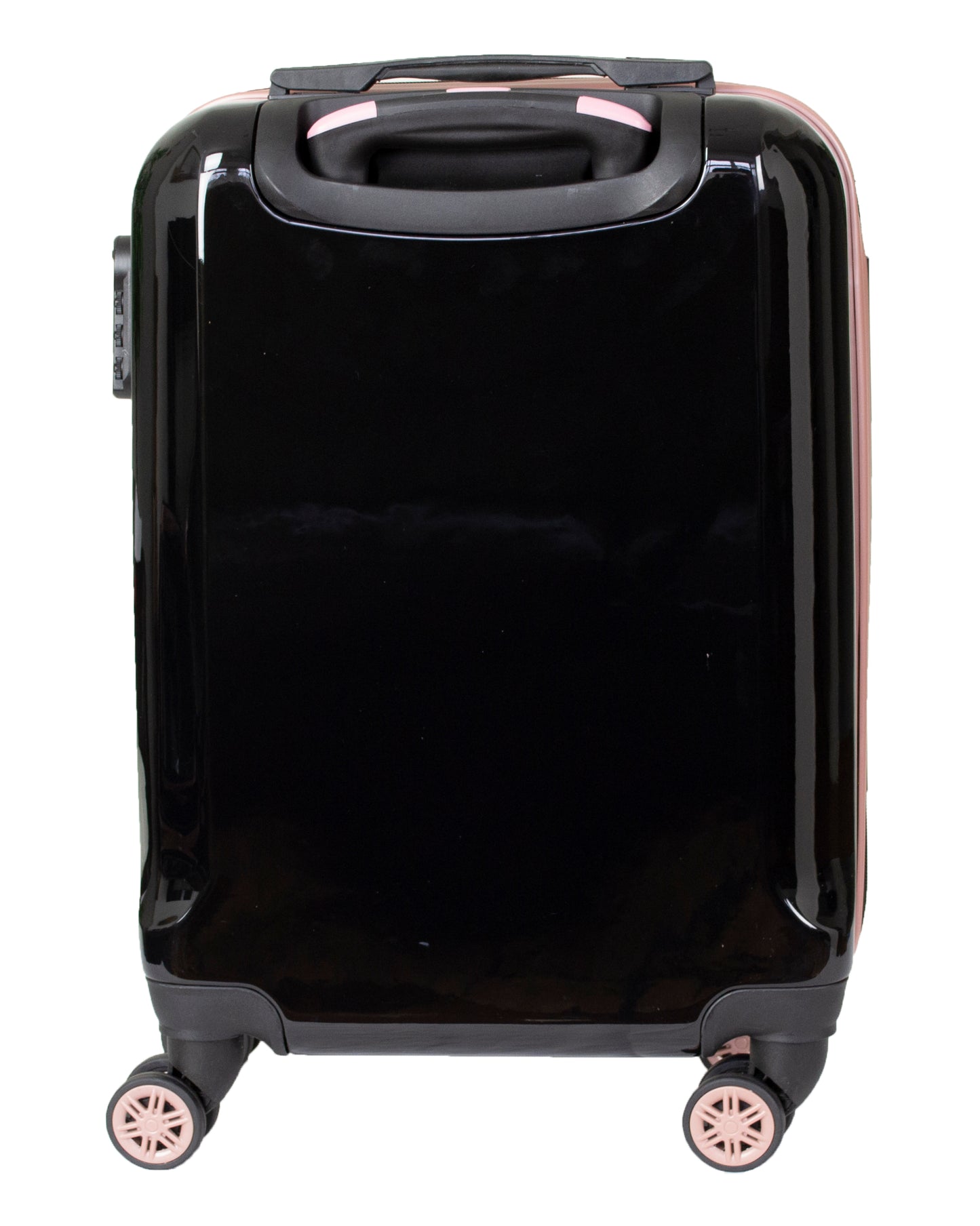 Hard Shell Suitcase Flower Pattern Black