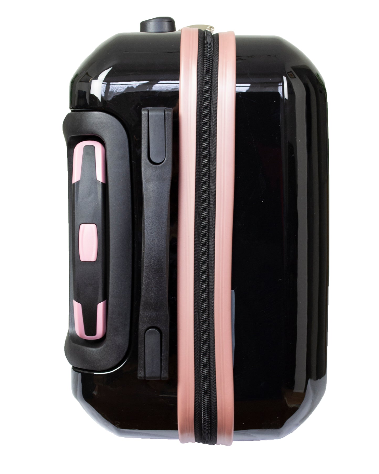 Hard Shell Suitcase Flower Pattern Black