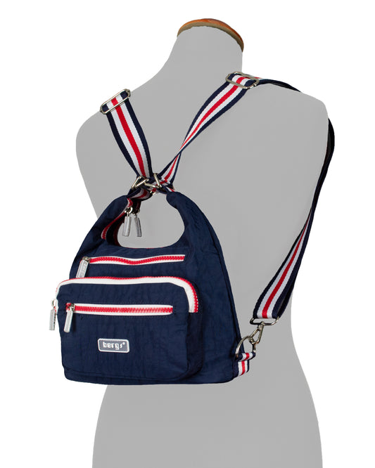 BergsFlexy Funky Convertible Handbags to Backpack to Shoulder Bag Nylon 6L