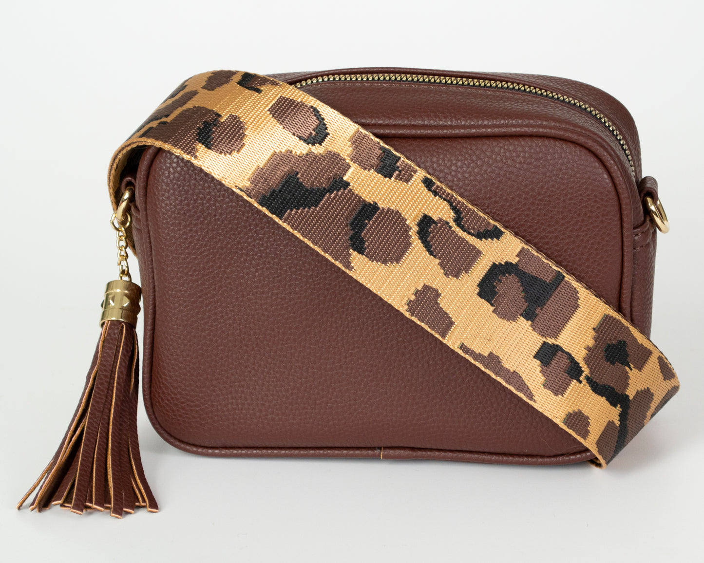 2 Straps Camera Bag with Leopard Pattern Strap