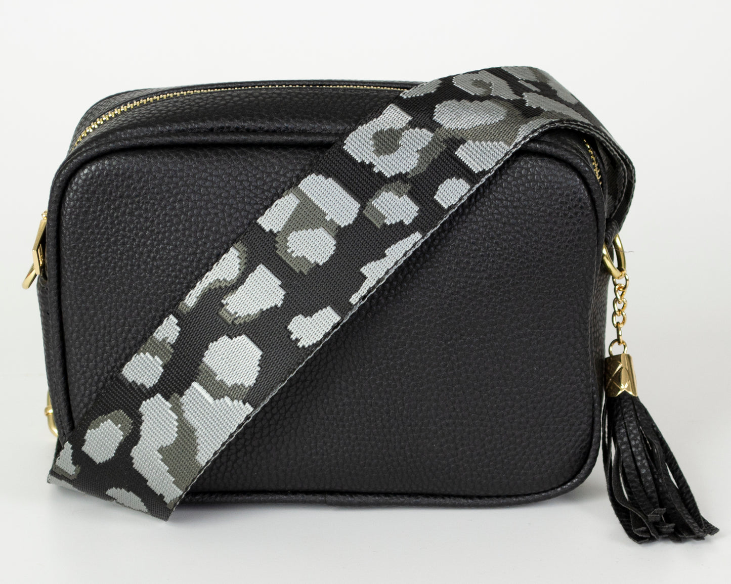 2 Straps Camera Bag with Leopard Pattern Strap