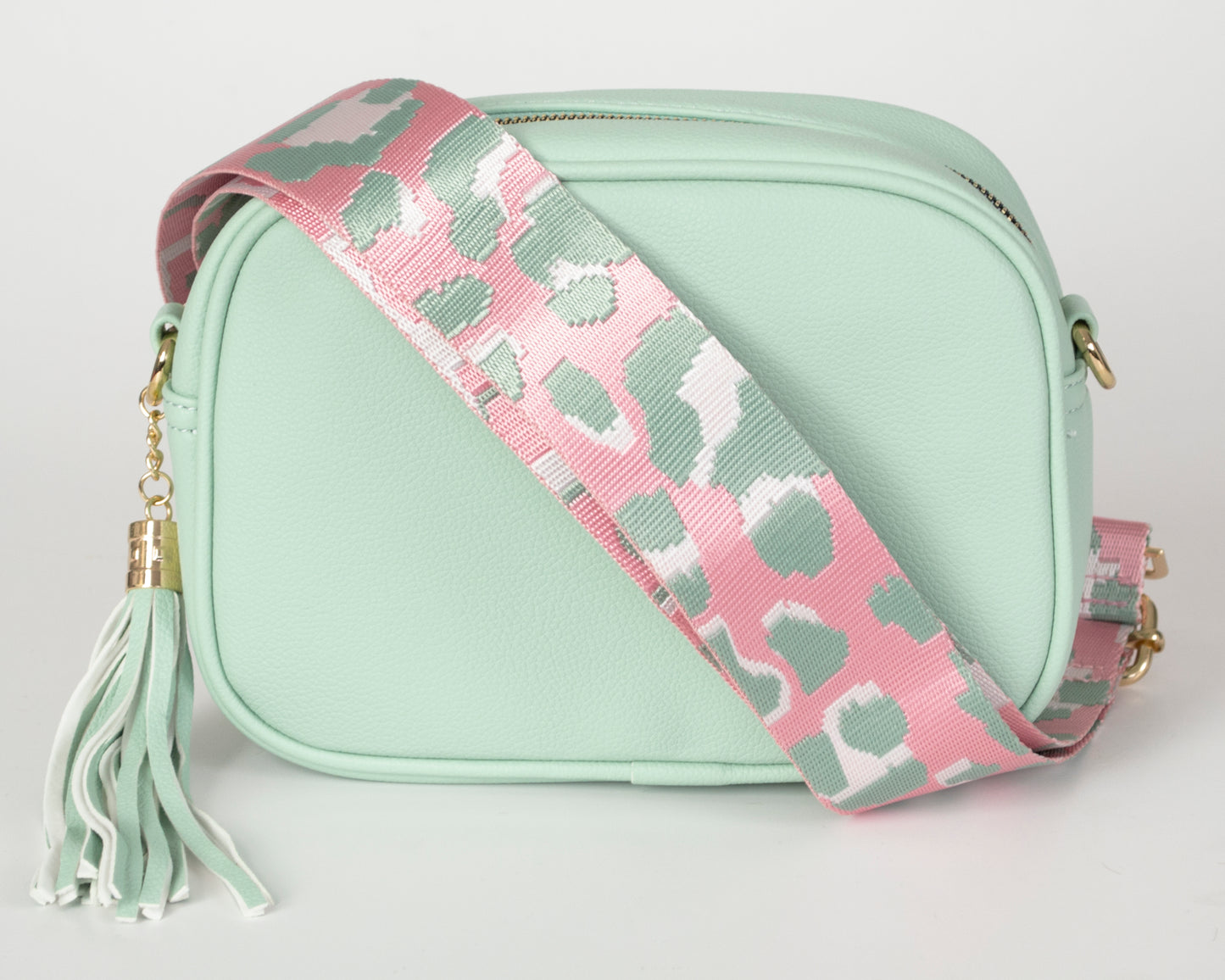 2 Straps Camera Bag with Leopard Pattern Strap