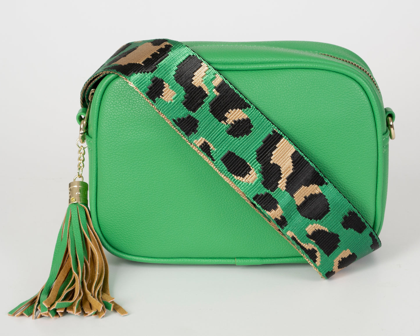 2 Straps Camera Bag with Leopard Pattern Strap