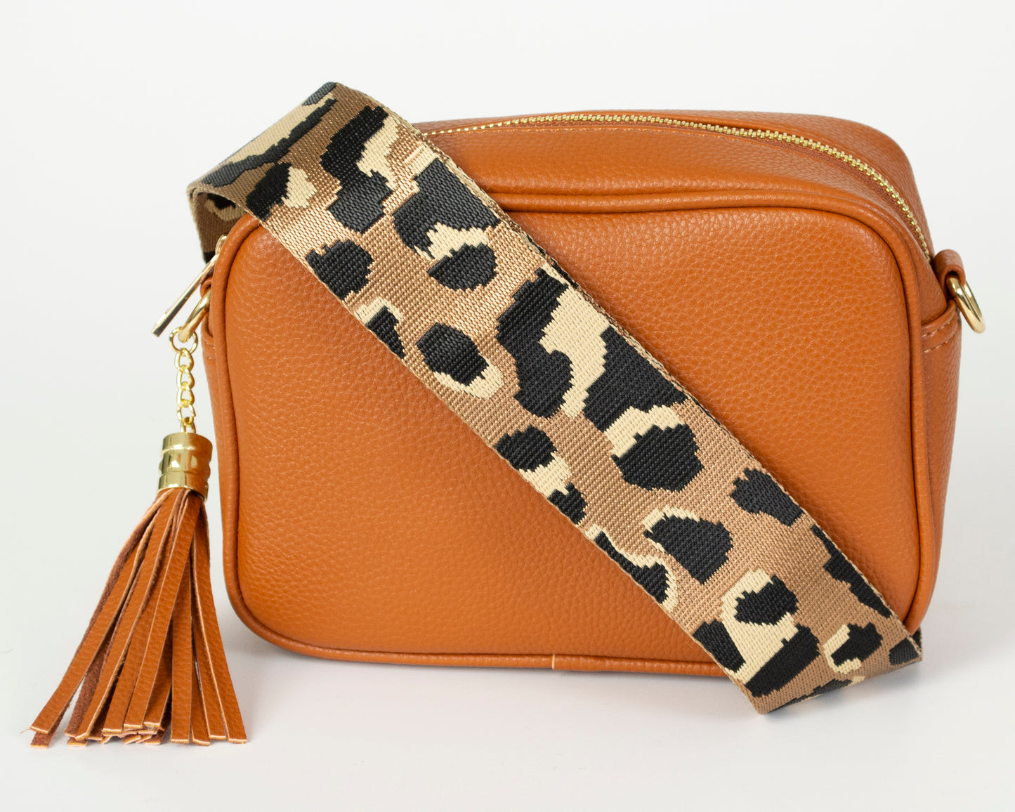 2 Straps Camera Bag with Leopard Pattern Strap