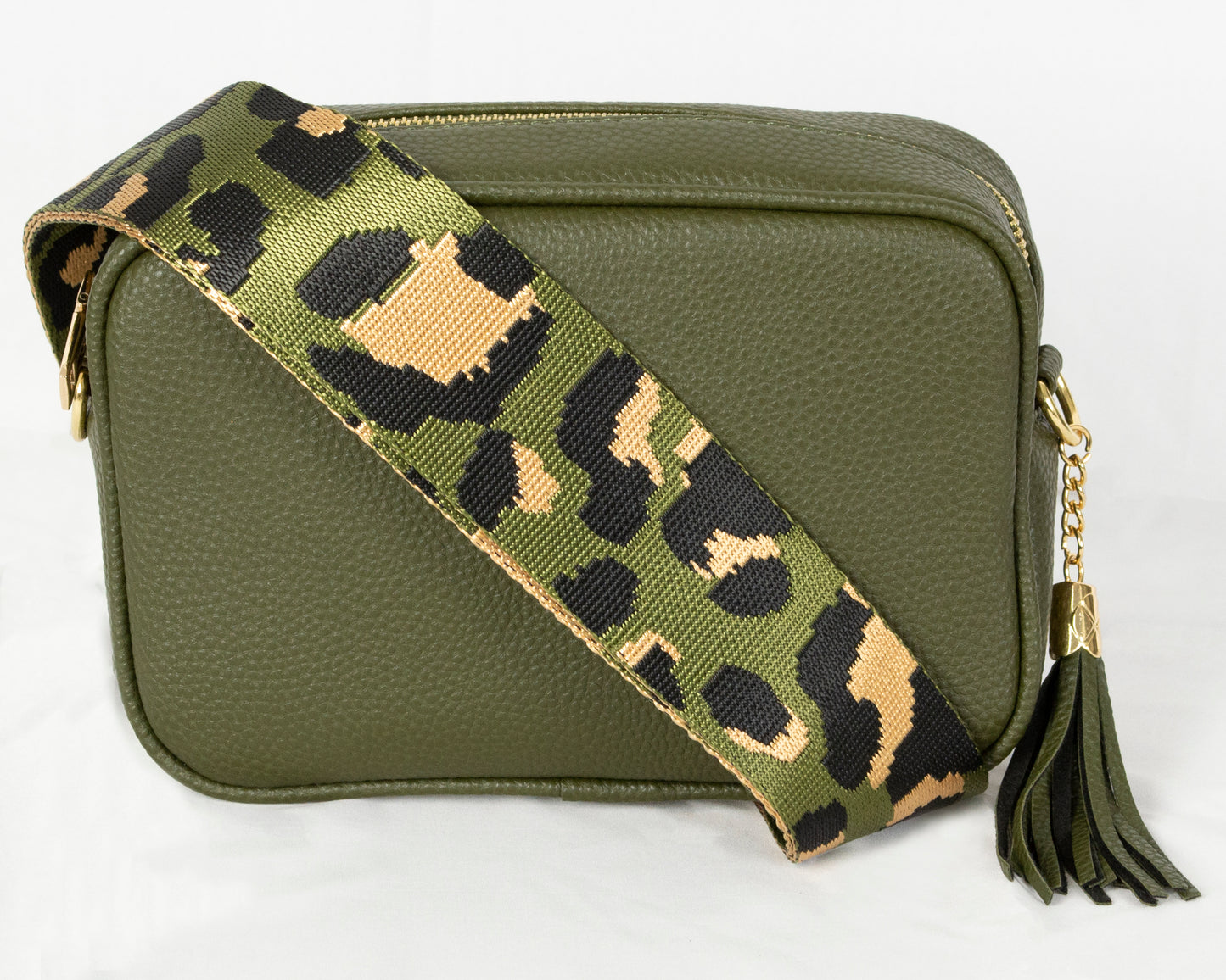 2 Straps Camera Bag with Leopard Pattern Strap